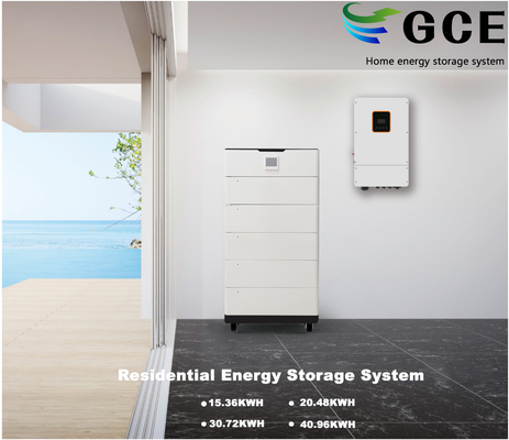 Giải pháp ESS dân cư Hệ thống lưu trữ năng lượng gia đình 40.96KWH Hệ thống pin LiFePO4 có thể xếp chồng với 16S51.2V Lithium
