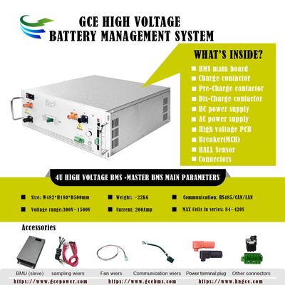 Hệ thống quản lý pin cao cấp BMS 304S972.8V 250A Lifepo4 BMS 1500V