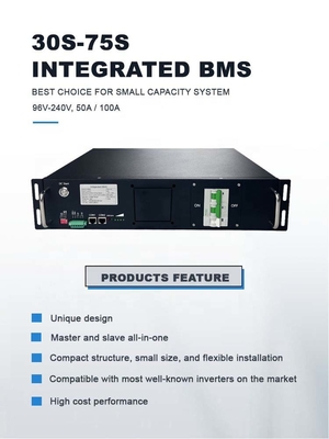 BMS điện áp cao 75S 240V 50A BMS tích hợp với chức năng song song cho bộ pin lithium Giải pháp điện cho BESS