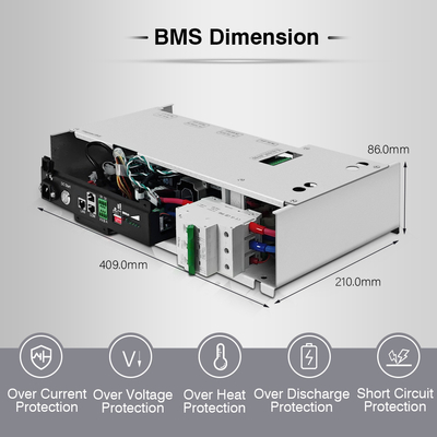 GCE 60S 192V 50A BMS tích hợp pin Lithium bảo vệ BMS với rơle cho ups và hệ thống lưu trữ năng lượng mặt trời