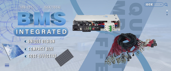 GCE 34S 108.8V 50A Hệ thống quản lý pin với cảm biến nhiệt độ và bảo vệ quá tải cho pin lithium