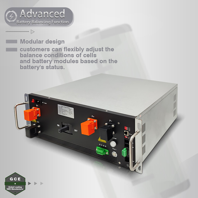 GCE BMS 768V 125A 4U Master BMS điện áp cao Lithium Passive Balancing 19 inch BMS cho UPS Relay Contactor Protection