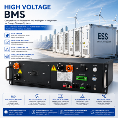 GCE High Voltage BMS 30S ̇ 256S Active Balance Battery Management System, 100A 200A 300A Master Slave LiFePO4 HV BMS cho hệ thống lưu trữ năng lượng pin (BESS), ESS, UPS, lưu trữ năng lượng mặt trời, Microgrid &