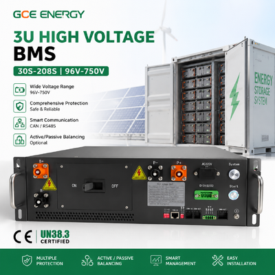 Hệ thống quản lý pin Lithium cao áp BMS GCE Master Slave HV BMS 120S 144S 160S 192S 120V-750V 125A Hệ thống lưu trữ năng lượng năng lượng mặt trời ESS BESS